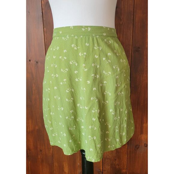 Billabong Women S Skirt Green Floral Casual Boho Lightweight Dainty Vacation💚 - Picture 3 of 12